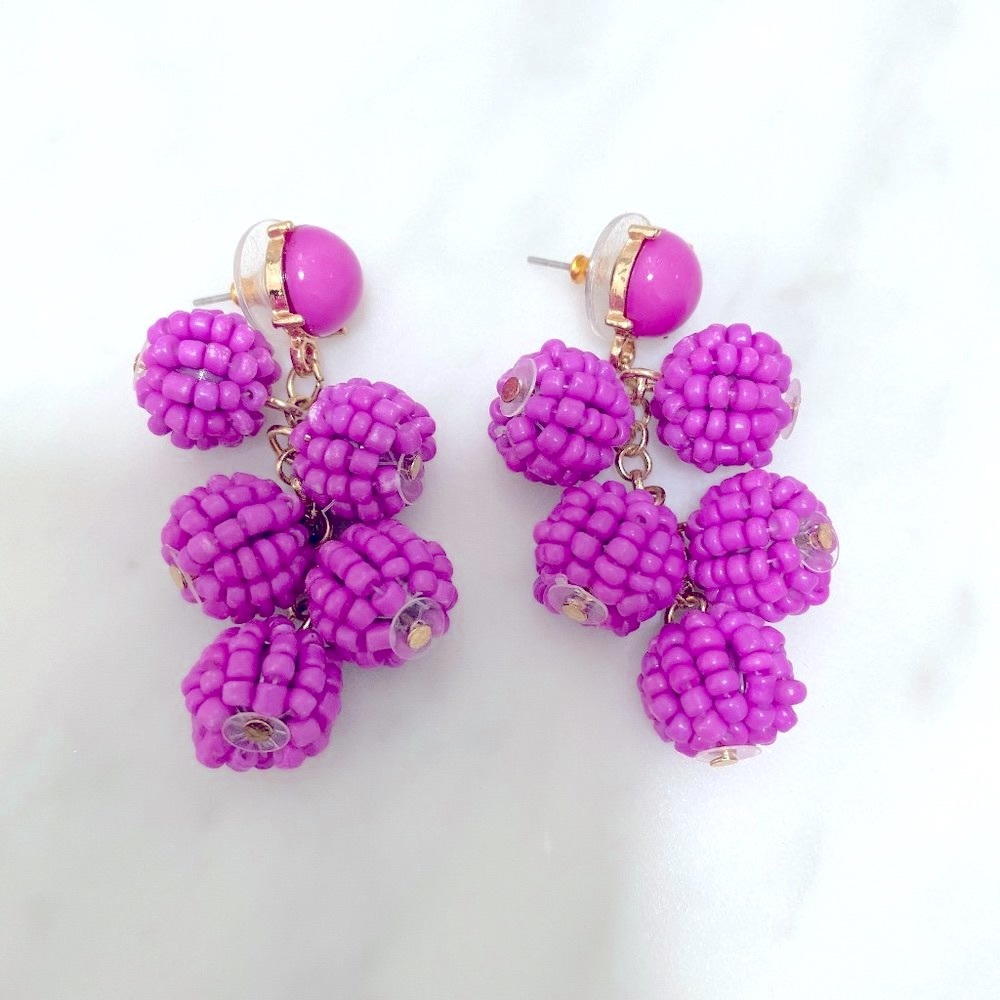 BaubleBar Purple Beaded Earring